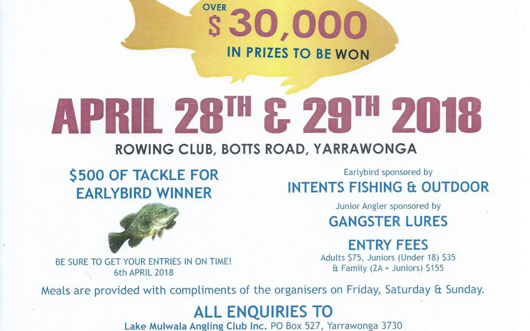 2018 Lake Mulwala Annual Fishing Competition