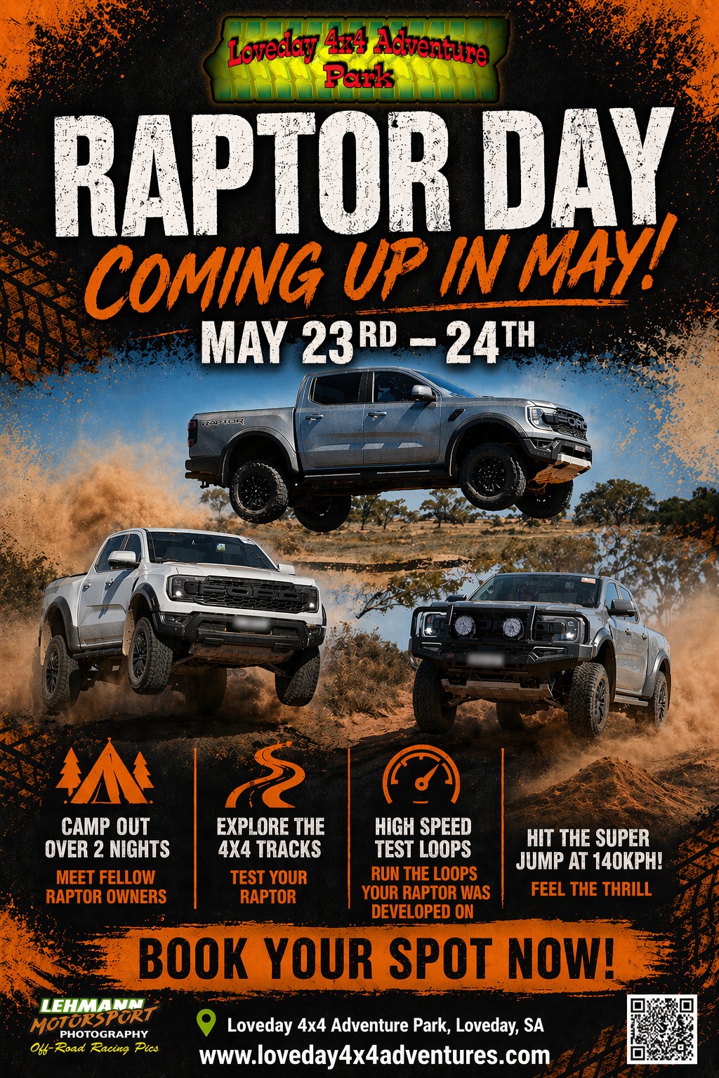 Ford Raptor Day Loveday 4x4 Park – Events on the Murray